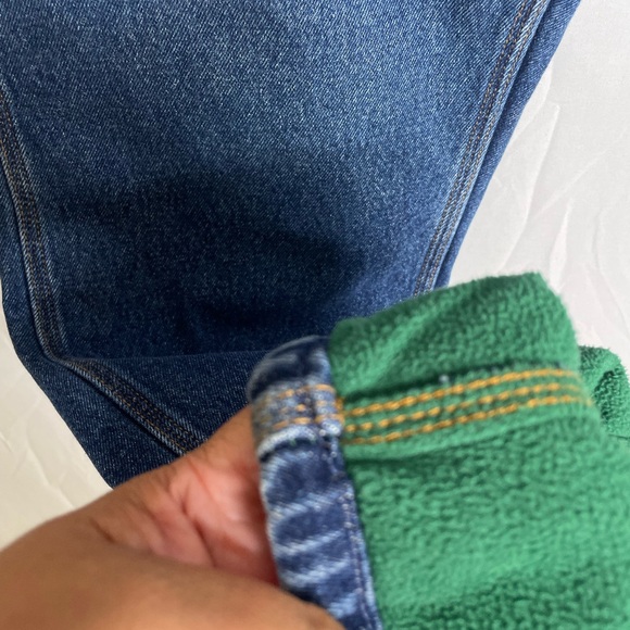 USA Works Men’s Size 38x32 Fleece Lined Jeans Blue Outdoors. Hunting Warm 876 - Picture 4 of 6